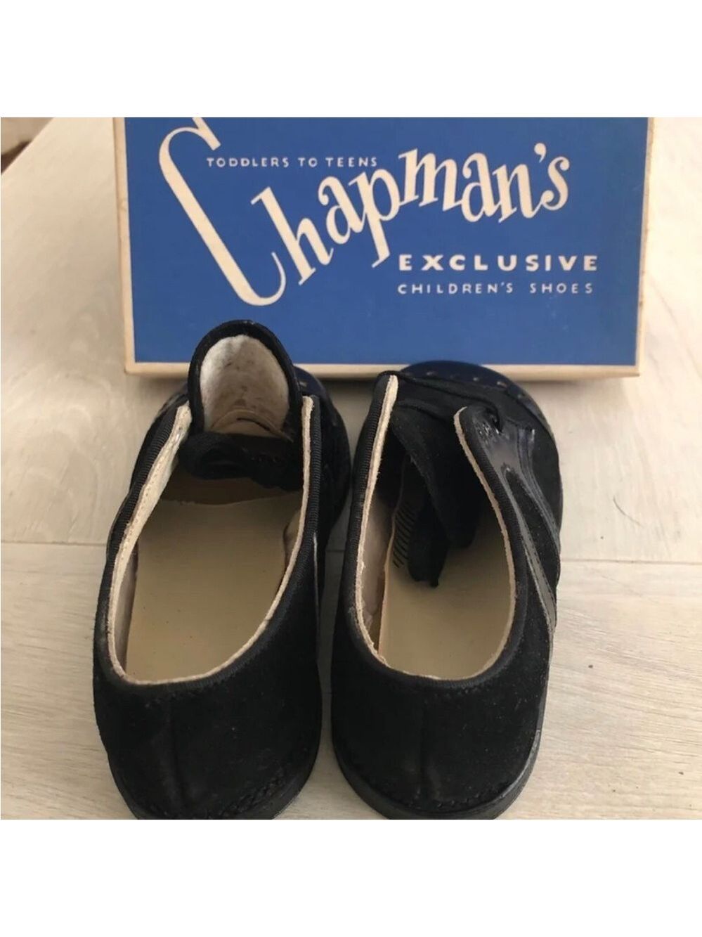 Vintage Boys Shoes Chapmans Exclusive Deluxe NIB Mid Century Oxfords Staging - Picture 9 of 12